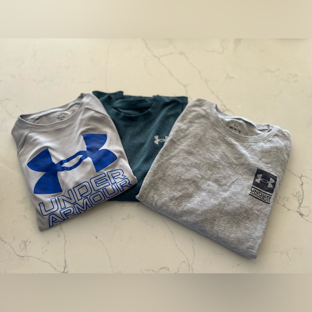 Under Armour Kids' Blue and Gray Tees